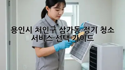 용인시 처인구 삼가동 정기 청소 서비스 선택 가이드